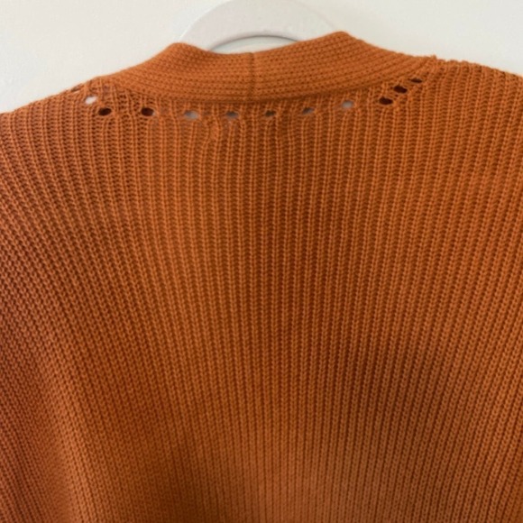 BP Knit Open Front Cardigan Orange Rust Size XS - Picture 5 of 5